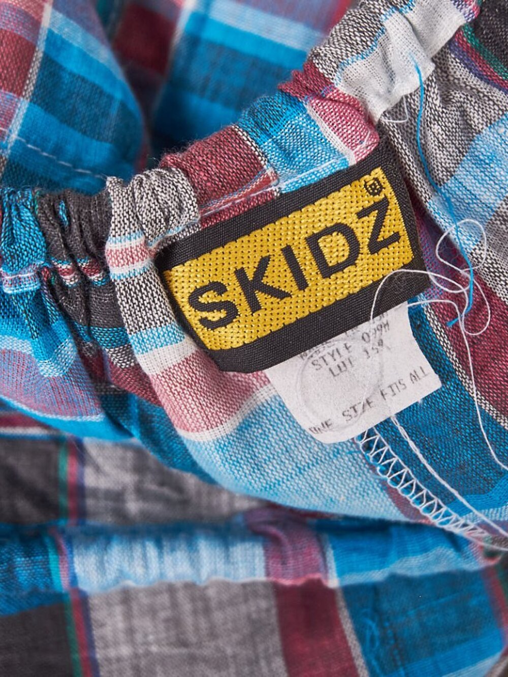 1990s Skidz Plaid Light Weight Baggy Beach Pants